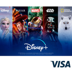 Ofertas de Tarjetas VISA - Hasta 4 meses de Disney+ totalmente gratis