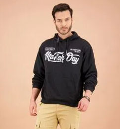 Ofertas de Hoodie Negro Para Hombre / Talla S