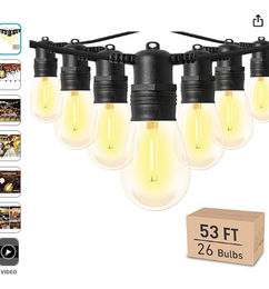 Ofertas de Tira de luces Edison de 53 pies para exteriores