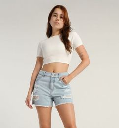 Ofertas de Shorts denim azul rotos talla L