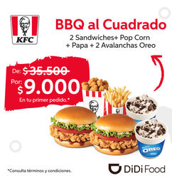 Ofertas de BBQ al cuadrado en $9.000 pesos en primer pedido por DiDi Food