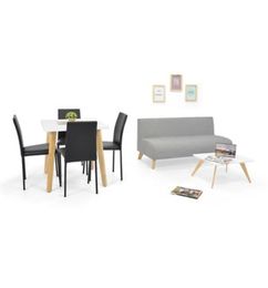 Ofertas de Combo comedor + sofá + mesa de centro