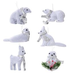 Ofertas de Adorno Navideño Colgantes JOY Set x 6 Animales Polo Norte