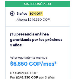 Ofertas de PLan económico Hosting con el -50%