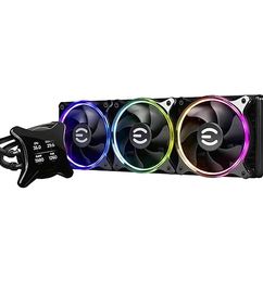 Ofertas de EVGA CLCx - Enfriador líquido de CPU LCD todo en uno de 14.173 in, 3 ventiladores PWM ARGB