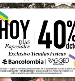 Ofertas de 40% de descuento en todas las tiendas físicas - Ragged