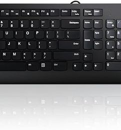 Ofertas de Lenovo Combo de teclado y mouse, ratón óptico ergonómico - CUPÓN