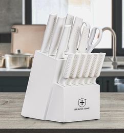 Ofertas de BRAVESTONE Juego de 14 cuchillos para cocina con bloque - 2 CUPÓNES