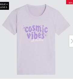 Ofertas de Camiseta para niña con estampado color lila 