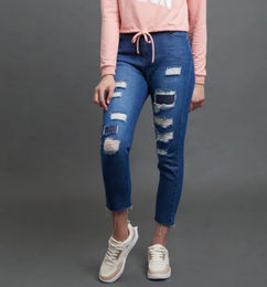 Ofertas de JEAN PARA MUJER ESTILO MOM TONO AZUL MEDIO