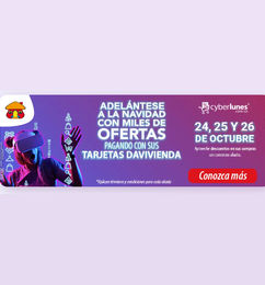 Ofertas de CyberLunes del 24 al 28 de octubre patrocinado por DAVIVIENDA