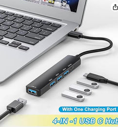 Ofertas de Adaptador USB C Hub a USB 3.0 (5 en 1), divisor USB C con puerto USB C 3 puertos USB A