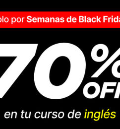 Ofertas de 70 % de descuento CURSO DE INGLÉS 