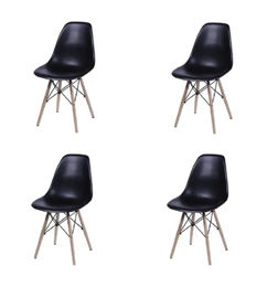 Ofertas de Kit 4 Sillas Charles Eames Madera - Eiffel