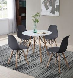 Ofertas de Juego Comedor Eames Redondo 4 Puestos