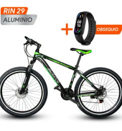 Ofertas de Bicicleta Xaurator en Aluminio Rin 29 Cambios Shimano 21 Vel + Reloj de Banda M6 azul 