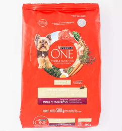 Ofertas de Concentrado perro one 500 gr pollo carne adulto mini 12476399