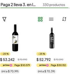 Ofertas de Categoría de licores - Paga 2 lleva 3