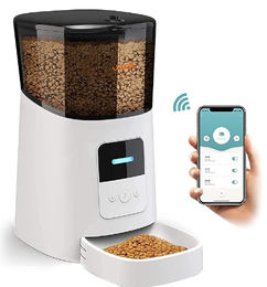 Ofertas de WOPET Alimentador automático de 6 litros, inteligente con Wi-Fi ¡Cupon!