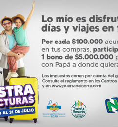 Ofertas de CONCURSO-Lo mío es disfrutar días y viajes en familia-CC PUERTA DEL NORTE P.H.