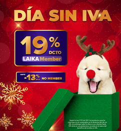 Ofertas de -19% DCTO MEMBRESIA LAIKA Y 13%SIN MEMBRESIA 