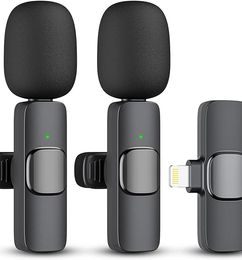 Ofertas de Paquete de 2 micrófonos Lavalier inalámbricos profesionales para iPhone