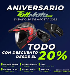 Ofertas de 20% de descuento en toda la tienda de FullMoto