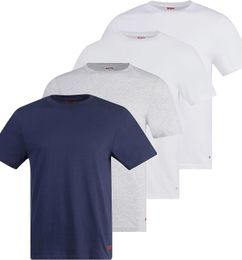 Ofertas de Pack x4 camisetas basicas marca LEVIS 