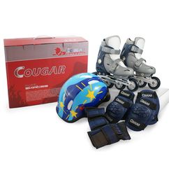 Ofertas de Kit de Patines en Linea + Protección (Casco-Guantes-Rodilleras-Coderas)