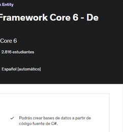 Ofertas de Introducción a Entity Framework Core 6 - De Verdad