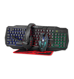 Ofertas de Set Gamer Teclado+ Mouse + Audífonos + Alfombra Xtrike Me