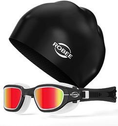 Ofertas de Robee Gafas de natación + gorro de natación y estuche - 2 CUPONES