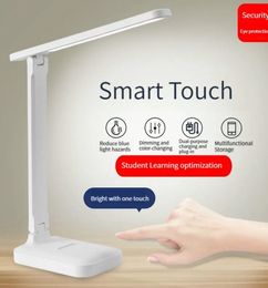 Ofertas de Lámpara de escritorio plegable blanca con Interruptor táctil LED