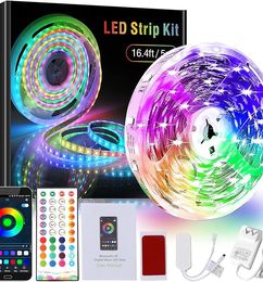 Ofertas de Tira de luces LED 5 Metros Bluetooth, sincronización de música - CUPÓN