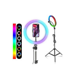 Ofertas de Aro De Luz RGB de 33 cm con trípode de los mas vendidos de MercadoLibre