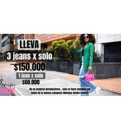 Ofertas de 3 jeans por solo $150.000 pesos en Asxpen 