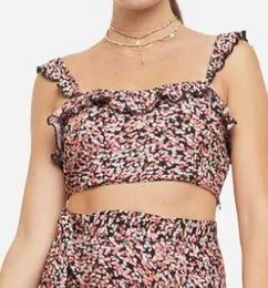 Ofertas de Blusa Sin Manga Crop Top con Arandelas