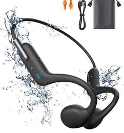 Auriculares de conducción ósea Bluetooth 5.3 Auriculares de oreja abierta  Auriculares inalámbricos para correr IPX8 Impermeable Auriculares de