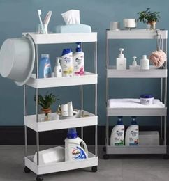 Ofertas de Carrito Organizador De Baño Y Cocina 4 Niveles Con Ruedas