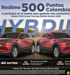 Ofertas de CONCURSO - Sorteo Mazda CX30 GRAND TOURING HIBRIDA MOD 2023 ENE-ABR 2023