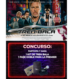 Ofertas de Gana un kit de la película Tren Bala de Sony Pictures - Concurso