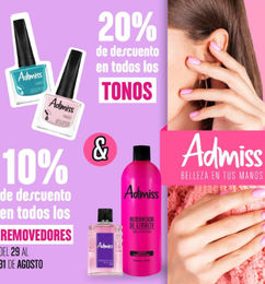 Ofertas de DCTO EN ESMALTES Y REMOVEDORES - ADMISS 