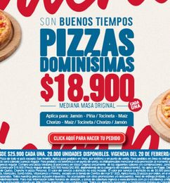Ofertas de Pizza Domino's a 18.900