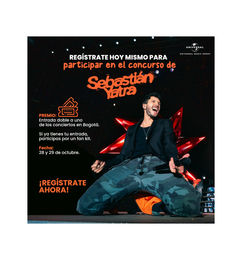 Ofertas de Concursa por boletas para ver Sebastián Yatra como cortesía de Universal Music