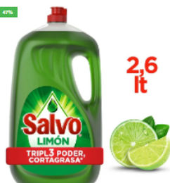 Ofertas de Lavaloza Líquido Salvo Limón x2,6L