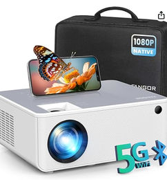 Ofertas de FANGOR Proyector HD 1080P, WiFi Bluetooth, de proyección máxima de 230 pulgadas