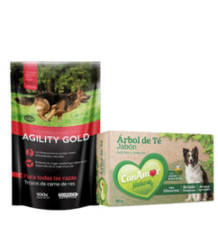 Ofertas de KIT Jabón CanAmor + Comida Húmeda Agility Gold 