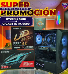 Ofertas de  PC GAMER : RYZEN 5 5500 + RX 6600