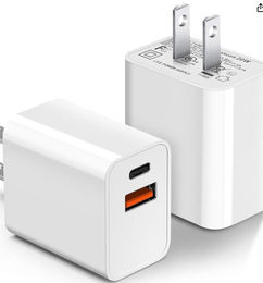 Ofertas de 2 bloques de cargador de pared USB C, cargador de Apple Watch,  de iPhone de 20 W