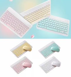 Ofertas de Combo Mouse y Teclado Inalámbrico en tonos pastel 